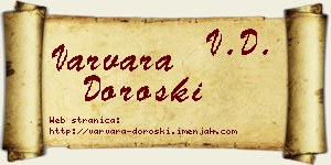 Varvara Doroški vizit kartica